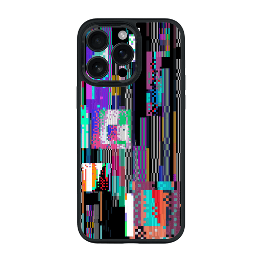 iPhone 16 Pro MAX Qcaze Print Printed Custom SIGNATURE Glitchscape Glitch No Signal Colours Case by QSKINZ | QSKINZ.COM