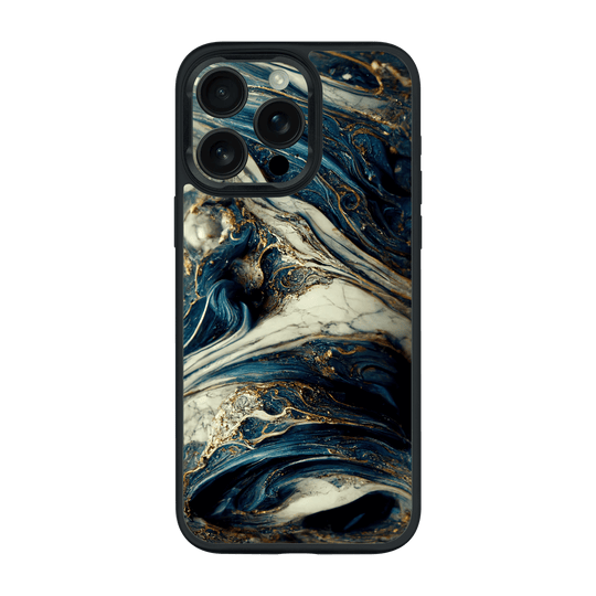 iPhone 16 Pro MAX Qcaze Printed Custom SIGNATURE Agate Geode Naia Ocean Blue Stone Case by QSKINZ | qskinz.com