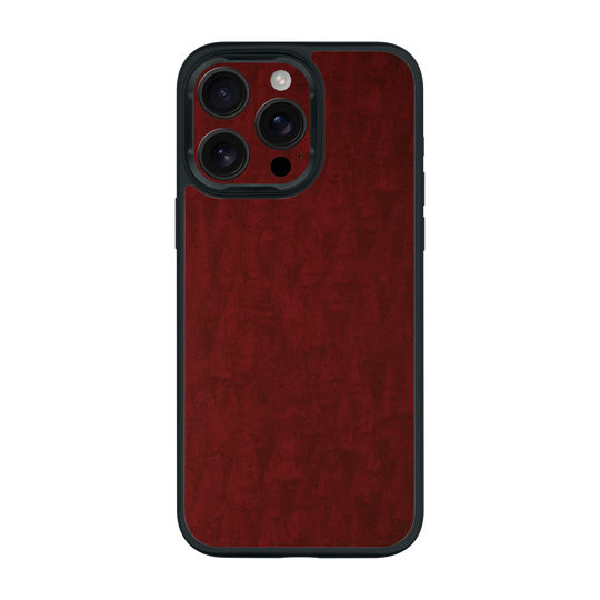 iPhone 16 Pro MAX Qcaze Scarlet Red Wood Wooden Satin Case by QSKINZ | qskinz.com