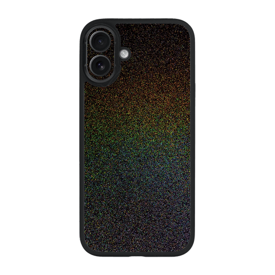 iPhone 16 Qcaze GALAXY Galactic Black Milky Way Rainbow Sparkling Metallic Gloss Finish Case by QSKINZ | qskinz.com