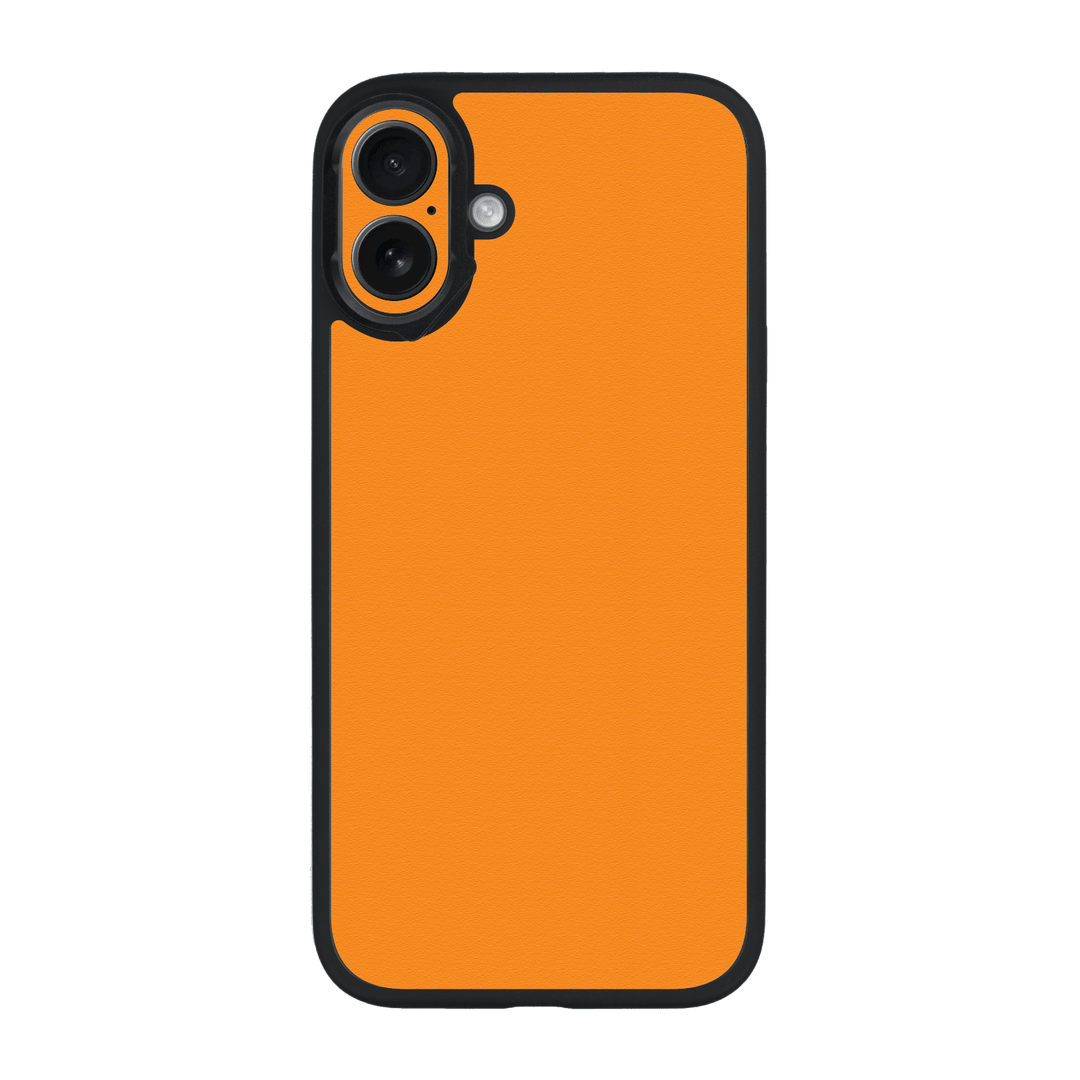 iPhone 16 Qcaze Luxuria Sunrise Orange Matt 3D Textured Case by QSKINZ | qskinz.com