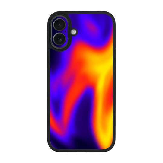 iPhone 16 Qcaze Print Printed Custom SIGNATURE Infrablaze Infrared Thermal Neon Case by QSKINZ | QSKINZ.COM