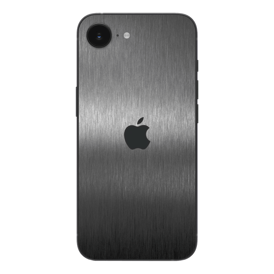 iPhone 16e Brushed Metal Titanium Metallic Skin Wrap Sticker Decal Cover Protector by QSKINZ | qskinz.com