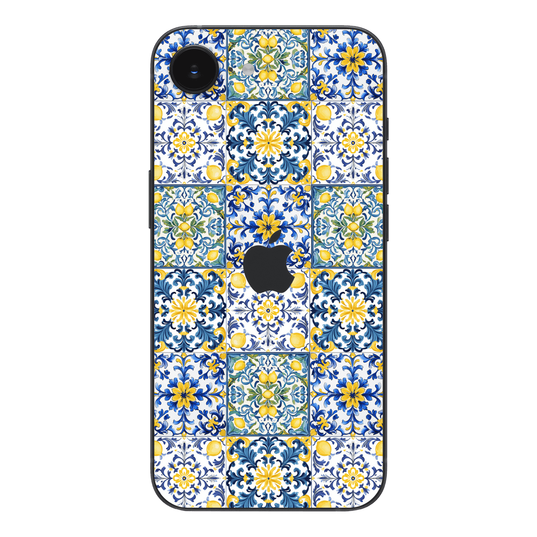 iPhone 16e Custom Printed SIGNATURE “Tile d’Amalfi Coast” Ceramic Skin Wrap Sticker Decal Cover Protector by QSKINZ | QSKINZ.COM