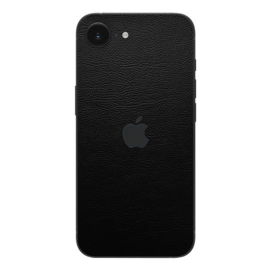 iPhone 16e Luxuria BLACK LEATHER Riders Skin Wrap Sticker Decal Cover Protector by QSKINZ | qskinz.com