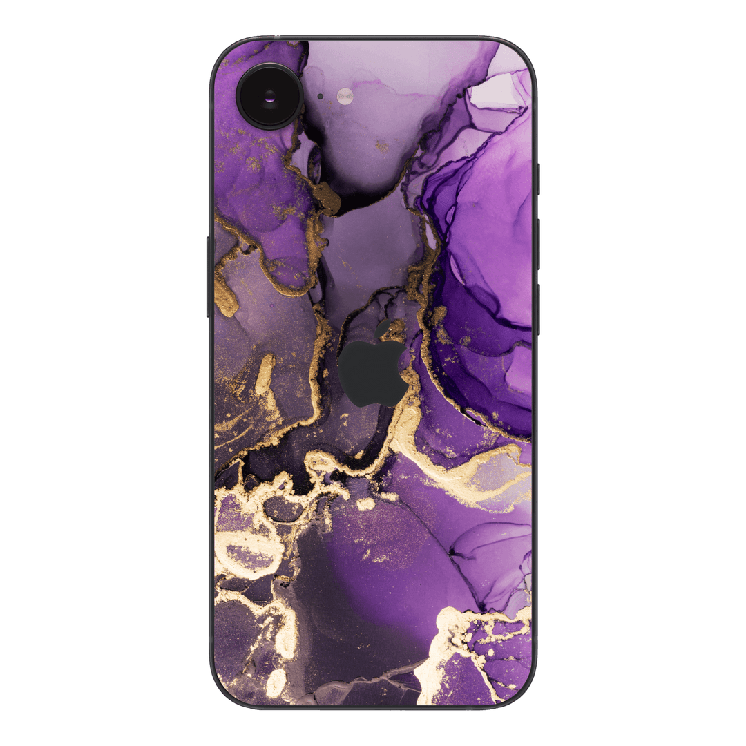 iPhone 16e Print Printed Custom SIGNATURE AGATE GEODE Purple-Gold Skin Wrap Sticker Decal Cover Protector by QSKINZ | qskinz.com