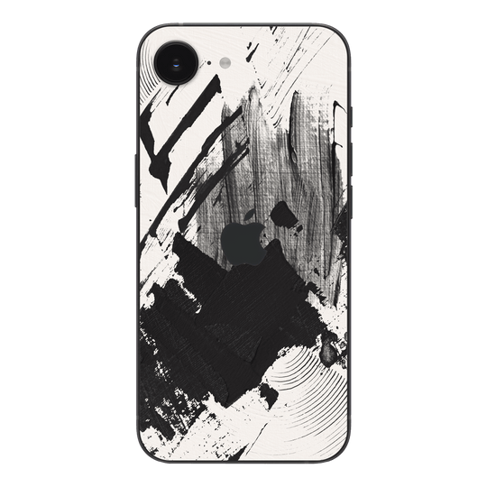 iPhone 16e Print Printed Custom SIGNATURE Black and White Madness Skin Wrap Sticker Decal Cover Protector by QSKINZ | qskinz.com