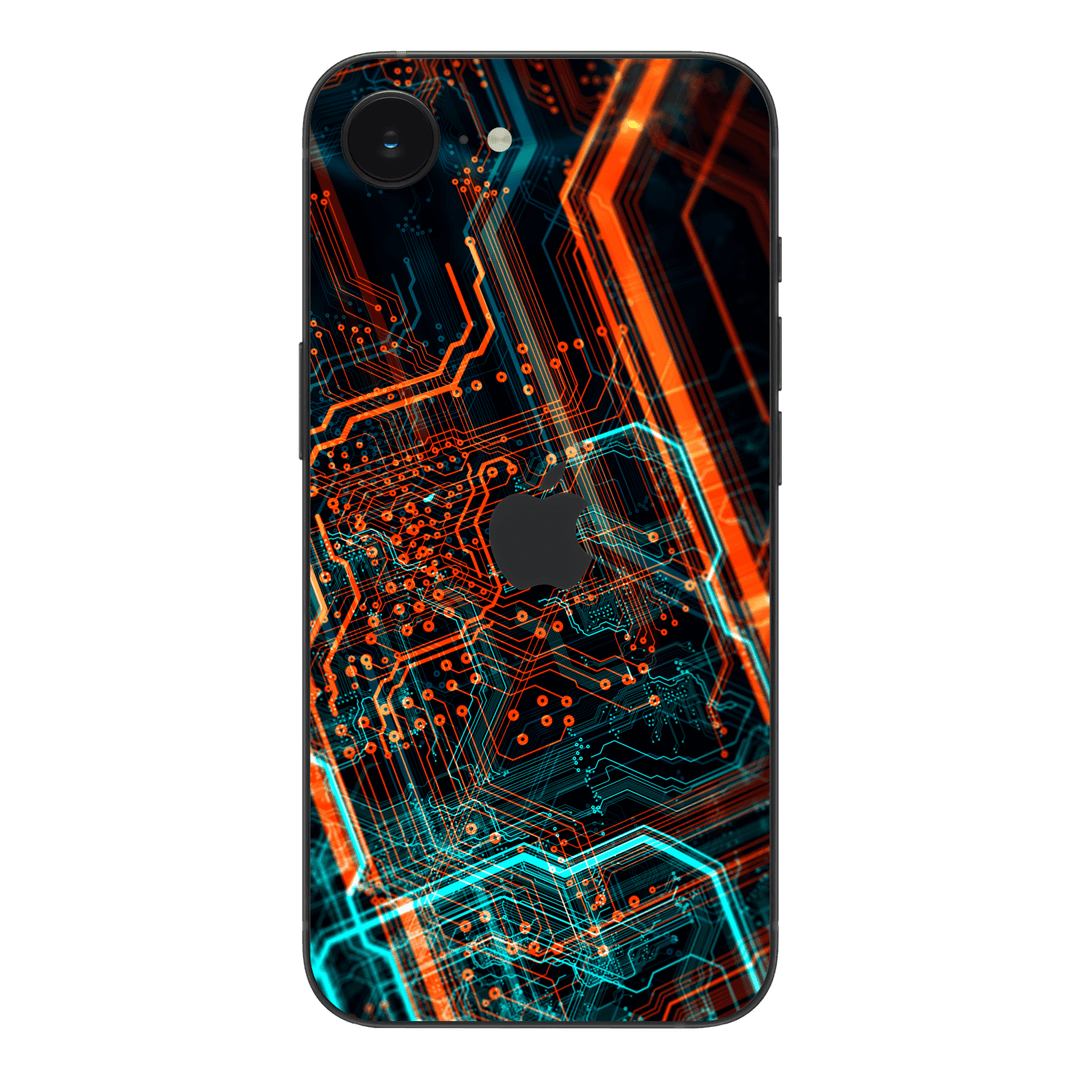 iPhone 16e Print Printed Custom SIGNATURE NEON PCB Board Skin Wrap Sticker Decal Cover Protector by QSKINZ | qskinz.com