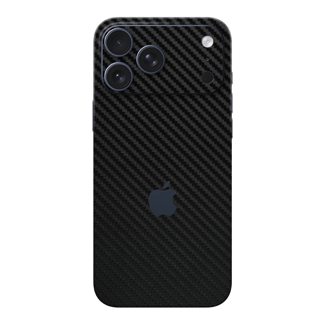 iPhone 17 PRO Black 3D Textured Carbon Fibre Fiber Skin Wrap Sticker Decal Cover Protector by QSKINZ | qskinz.com
