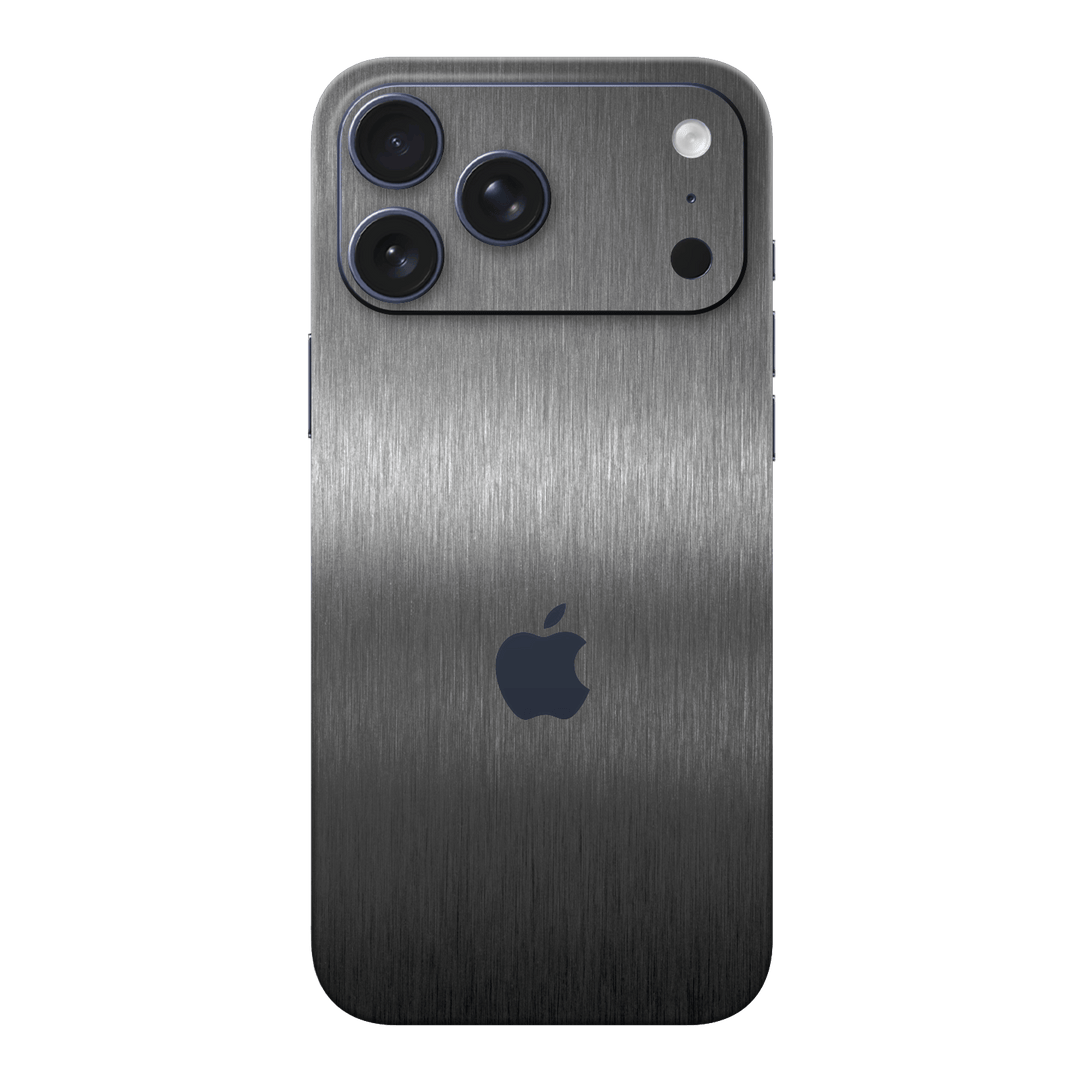 iPhone 17 PRO Brushed Metal Titanium Metallic Skin Wrap Sticker Decal Cover Protector by QSKINZ | qskinz.com