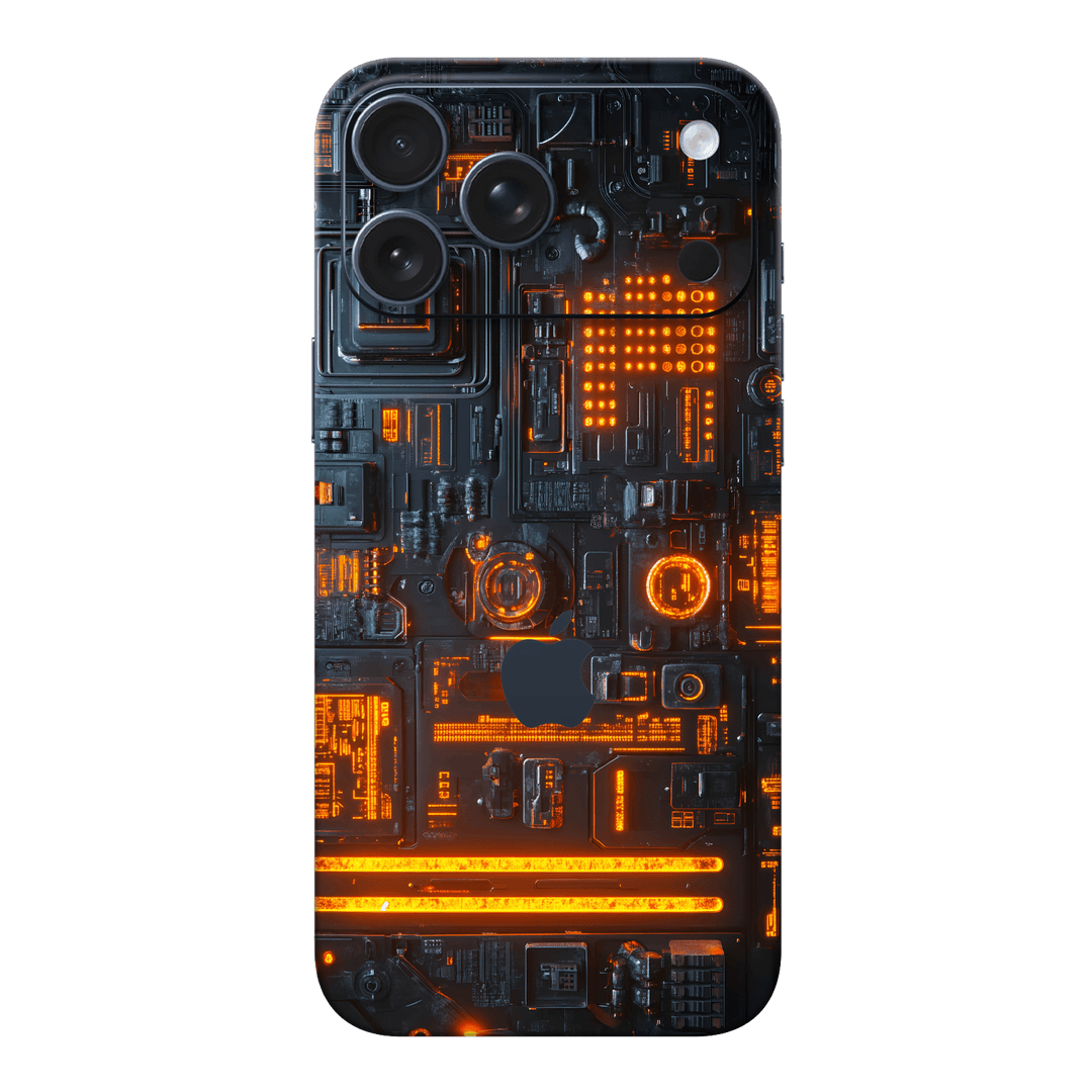iPhone 17 PRO Custom Printed SIGNATURE “Nexora” Orange Fire Technology Skin Wrap Sticker Decal Cover Protector by QSKINZ | QSKINZ.COM