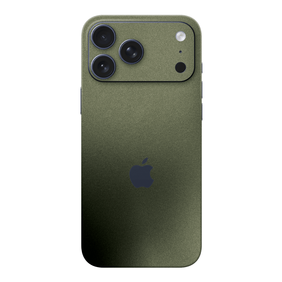 iPhone 17 PRO Military Green Metallic Skin Wrap Sticker Decal Cover Protector by QSKINZ | qskinz.com