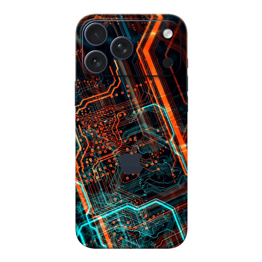 iPhone 17 PRO Print Printed Custom SIGNATURE NEON PCB Board Skin Wrap Sticker Decal Cover Protector by QSKINZ | qskinz.com