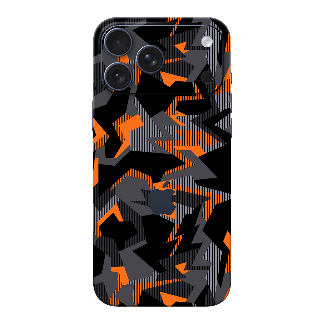 iPhone 17 PRO Print Printed Custom SIGNATURE Sharp-Edged Orange Camo Camouflage Skin Wrap Sticker Decal Cover Protector by QSKINZ | qskinz.com