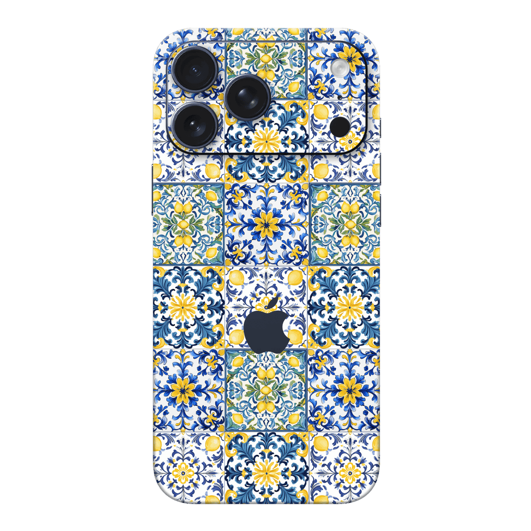iPhone 17 Pro MAX Custom Printed SIGNATURE “Tile d’Amalfi Coast” Ceramic Skin Wrap Sticker Decal Cover Protector by QSKINZ | QSKINZ.COM