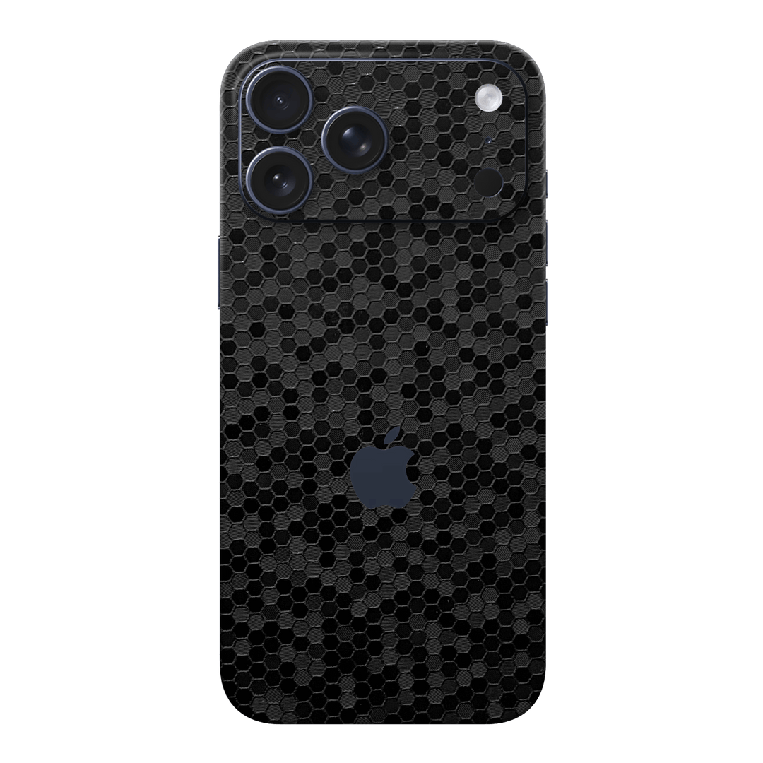 iPhone 17 Pro MAX Luxuria Black Honeycomb 3D Textured Skin Wrap Sticker Decal Cover Protector by QSKINZ | qskinz.com