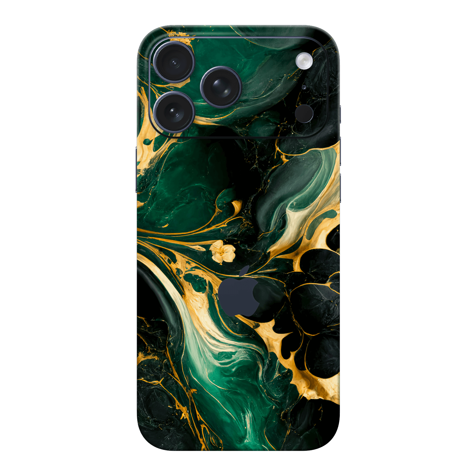 iPhone 17 Pro MAX Print Printed Custom SIGNATURE Agate Geode Royal Green Gold Skin Wrap Sticker Decal Cover Protector by QSKINZ | qskinz.com