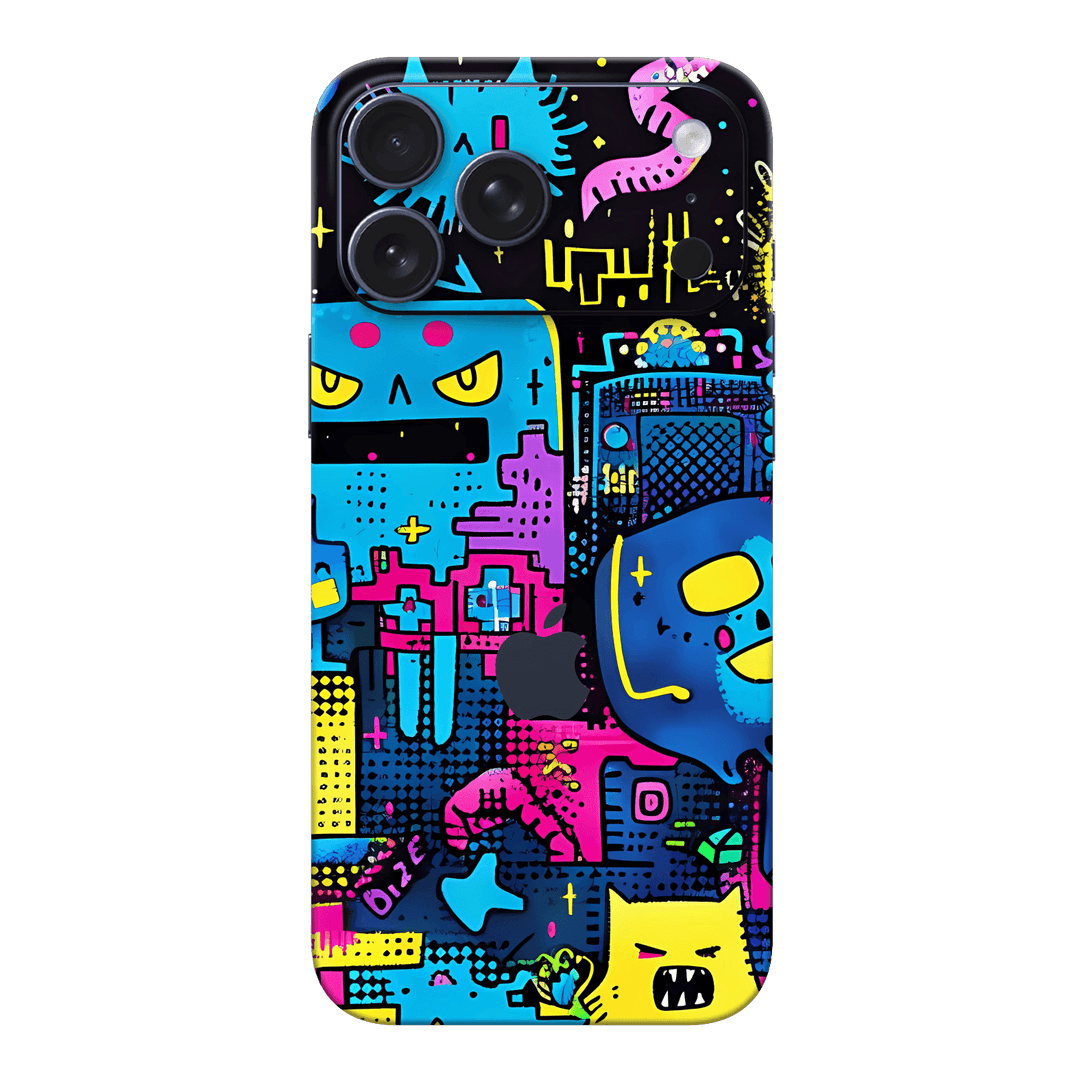 iPhone 17 Pro MAX Print Printed Custom SIGNATURE Arcade Rave Gaming Gamer Pixel Skin Wrap Sticker Decal Cover Protector by QSKINZ | QSKINZ.COM