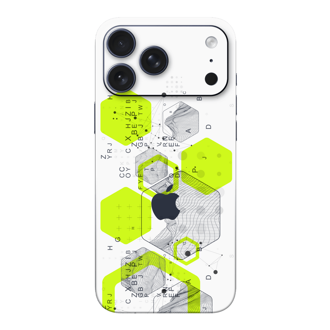 iPhone 17 Pro MAX Printed Custom SIGNATURE “Neural Realm” AI Science Green & White Skin Wrap Sticker Decal Cover Protector by QSKINZ | QSKINZ.COM