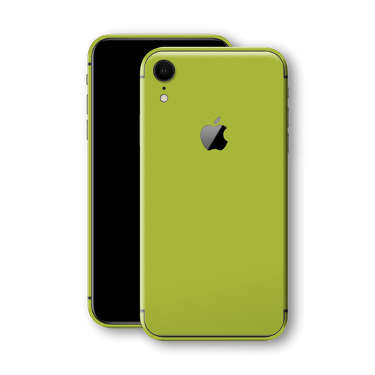iPhone XR Luxuria Lime Green Matt 3D Textured Skin Wrap Sticker Decal Cover Protector by QSKINZ | qskinz.com