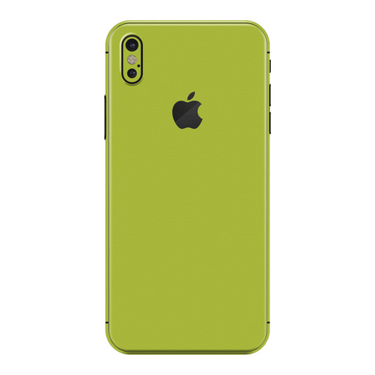iPhone XS Luxuria Lime Green Matt 3D Textured Skin Wrap Sticker Decal Cover Protector by QSKINZ | qskinz.com