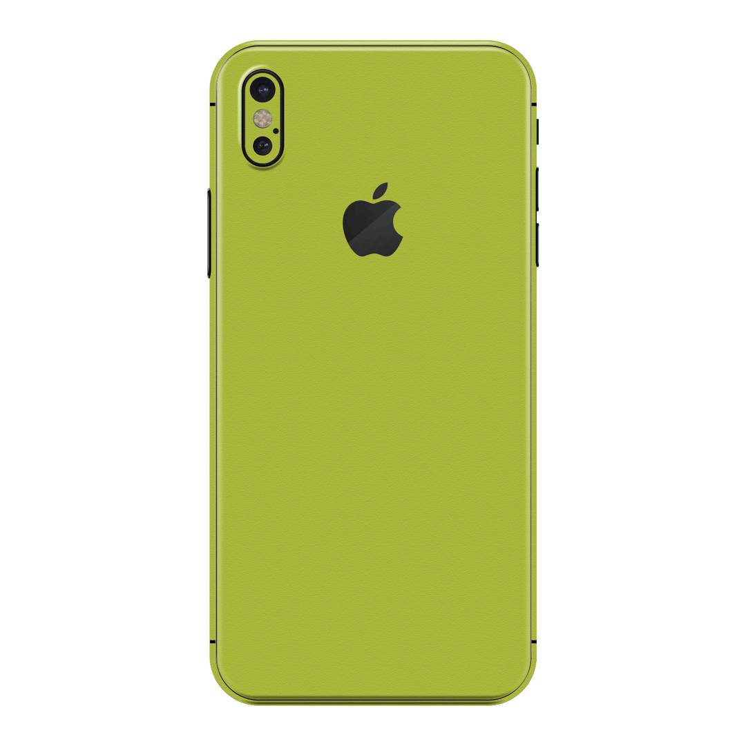 iPhone XS MAX Luxuria Lime Green Matt 3D Textured Skin Wrap Sticker Decal Cover Protector by QSKINZ | qskinz.com
