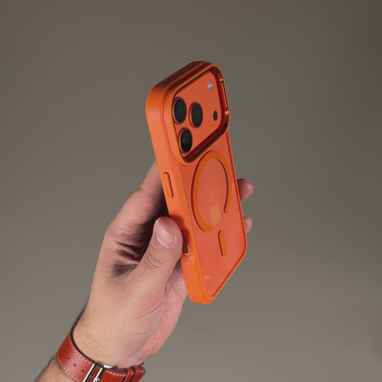 iPhone 17 Pro Max QCAZE DUO - Cosmic ORANGE matching Skin + Case