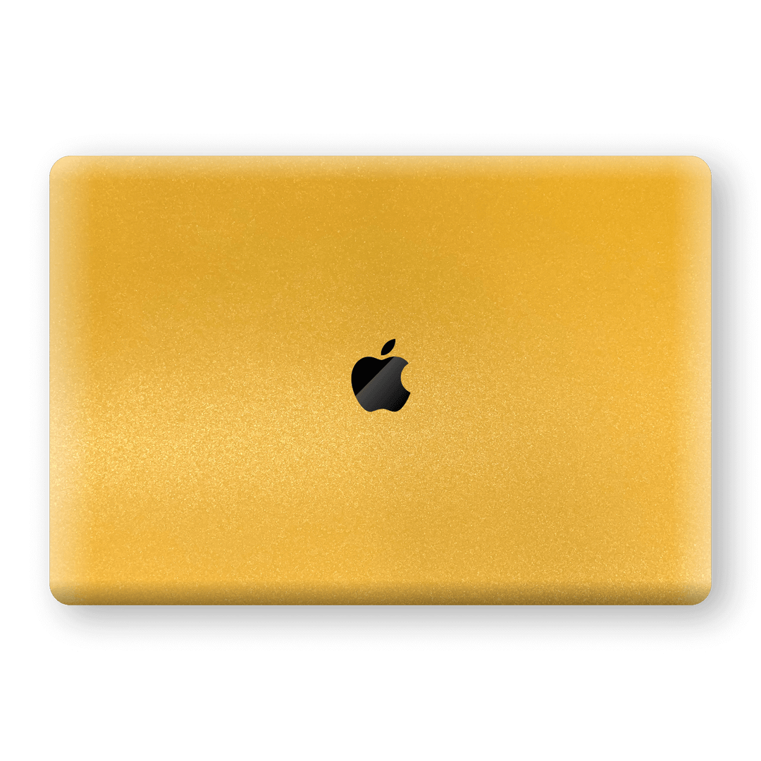 MacBook Air 13" (2018-2019) Yellow Metallic Matt Matte Skin Wrap Sticker Decal Cover Protector by EasySkinz