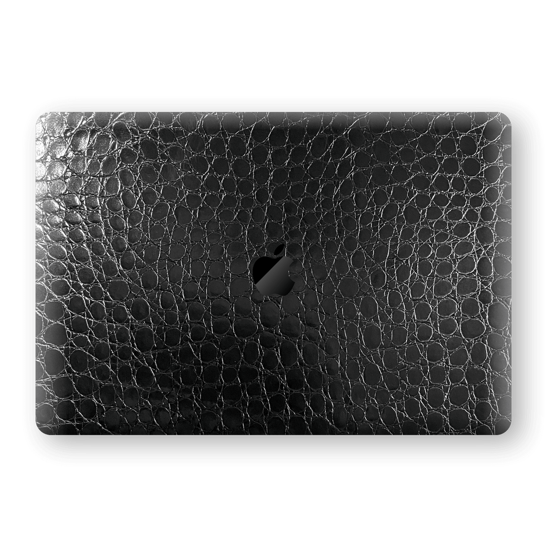 MacBook Air 13" (2020) BLACK ALLIGATOR Leather Skin Wrap Decal Protector | EasySkinz