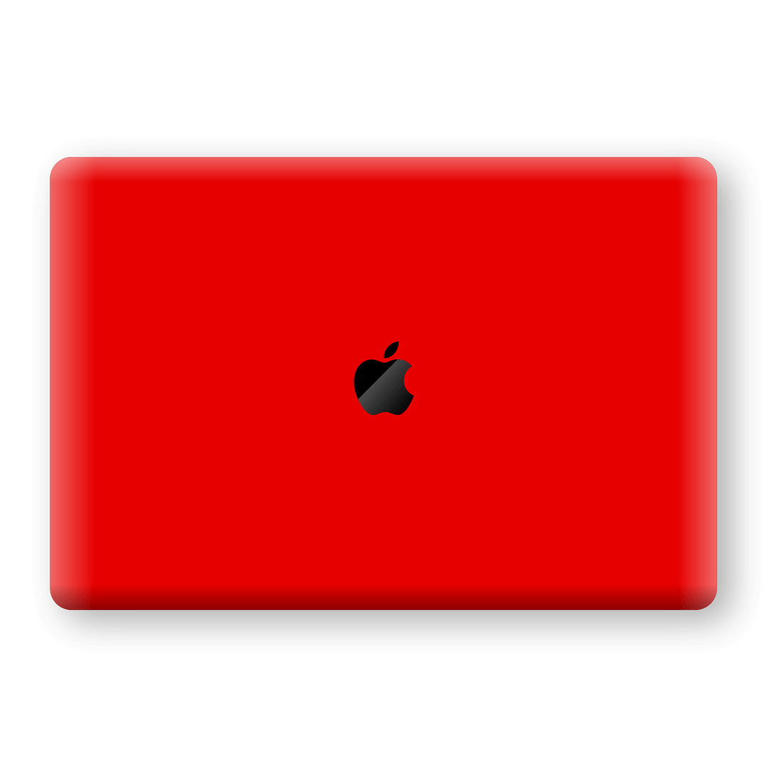 MacBook Air 13" (2018-2019) Bright Red Glossy Gloss Finish Skin Wrap Sticker Decal Cover Protector by EasySkinz