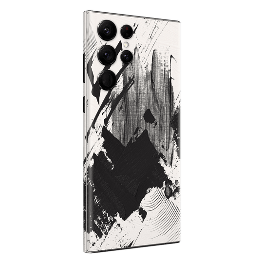 Samsung Galaxy S23 ULTRA Print Printed Custom SIGNATURE Black and White Madness Skin Wrap Sticker Decal Cover Protector by EasySkinz | EasySkinz.com