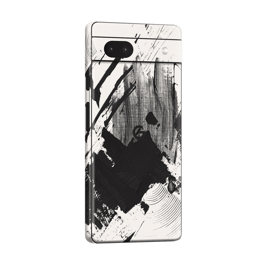 Google Pixel 6a (2022) Print Printed Custom Signature Black and White Madness Skin Wrap Sticker Decal Cover Protector by EasySkinz | EasySkinz.com