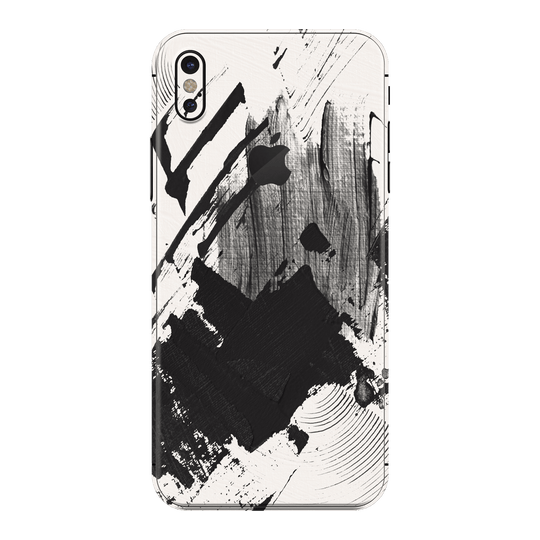 iPhone XS Print Printed Custom SIGNATURE Black and White Madness Skin Wrap Sticker Decal Cover Protector by EasySkinz | EasySkinz.com