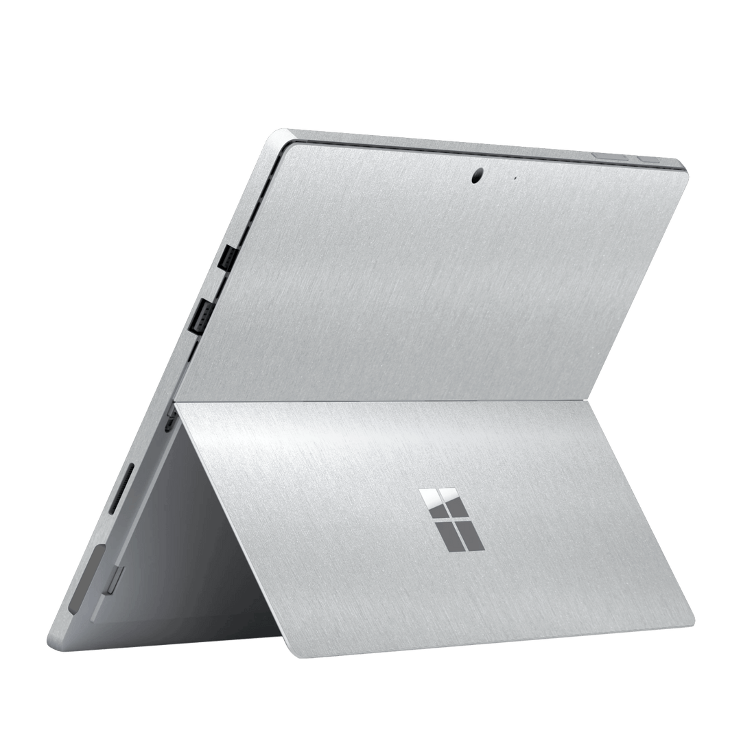 Microsoft Surface Pro (2017) Brushed Metal Grey Aluminium Metallic Skin Wrap Sticker Decal Cover Protector by EasySkinz