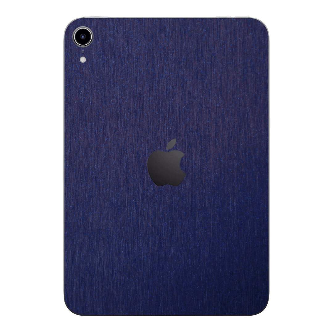 iPad MINI 6 2021 Brushed Metal Blue Metallic Skin Wrap Sticker Decal Cover Protector by EasySkinz | EasySkinz.com