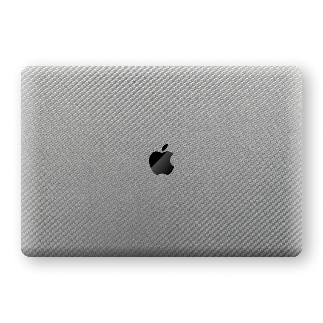 MacBook PRO 16" (2019) 3D Textured Metallic Grey Carbon Fibre Fiber Skin, Decal, Wrap, Protector, Cover by EasySkinz | EasySkinz.com