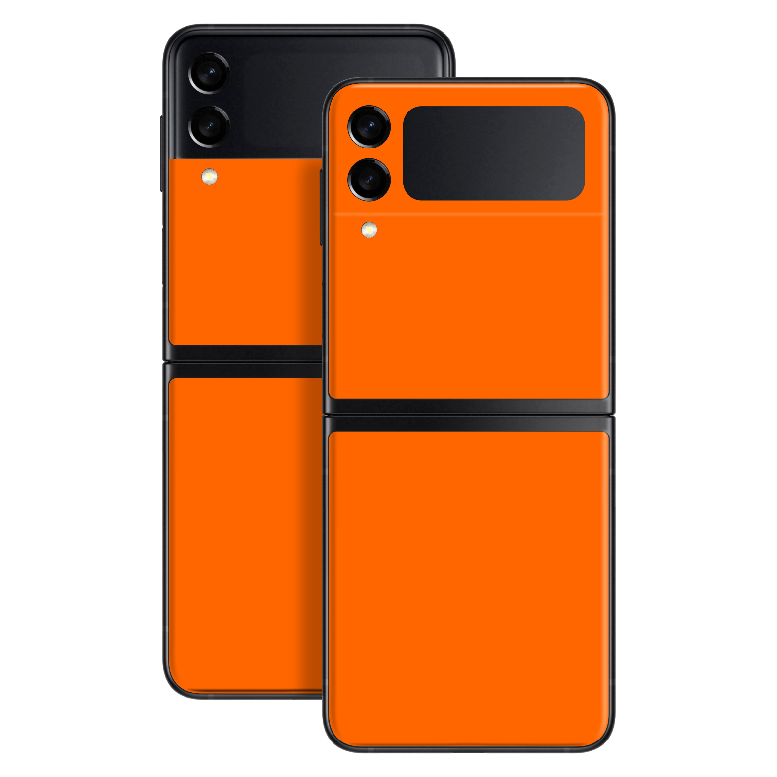 Samsung Galaxy Z Flip 3 Gloss Glossy Orange Skin Wrap Sticker Decal Cover Protector by EasySkinz | EasySkinz.com