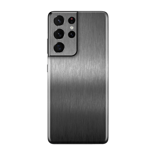 Samsung Galaxy S21 ULTRA Brushed Metal Titanium Metallic Skin Wrap Sticker Decal Cover Protector by EasySkinz | EasySkinz.com