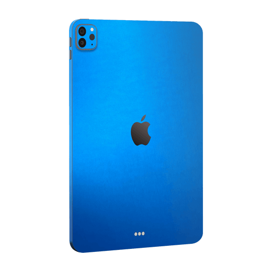 iPad PRO 12.9” (M2, 2022) Satin Blue Metallic Matt Matte Skin Wrap Sticker Decal Cover Protector by EasySkinz | EasySkinz.com