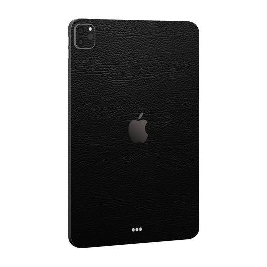 iPad PRO 12.9” (M2, 2022) Luxuria BLACK LEATHER Riders Skin Wrap Sticker Decal Cover Protector by EasySkinz | EasySkinz.com