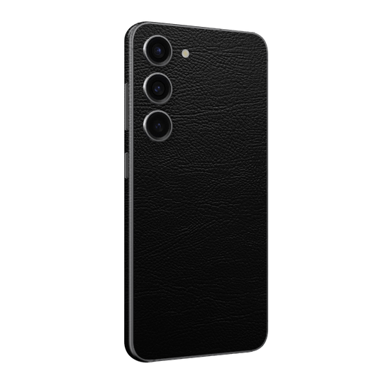Samsung Galaxy S23 Luxuria Riders Black Leather Jacket 3D Textured Skin Wrap Decal Cover Protector by EasySkinz | EasySkinz.com