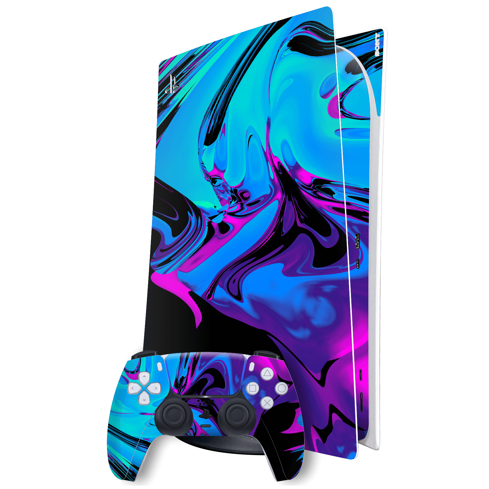 Playstation 5 (PS5) DIGITAL EDITION SIGNATURE Rainy Night in Bangkok Skin, Wrap, Decal, Protector, Cover by EasySkinz | EasySkinz.com