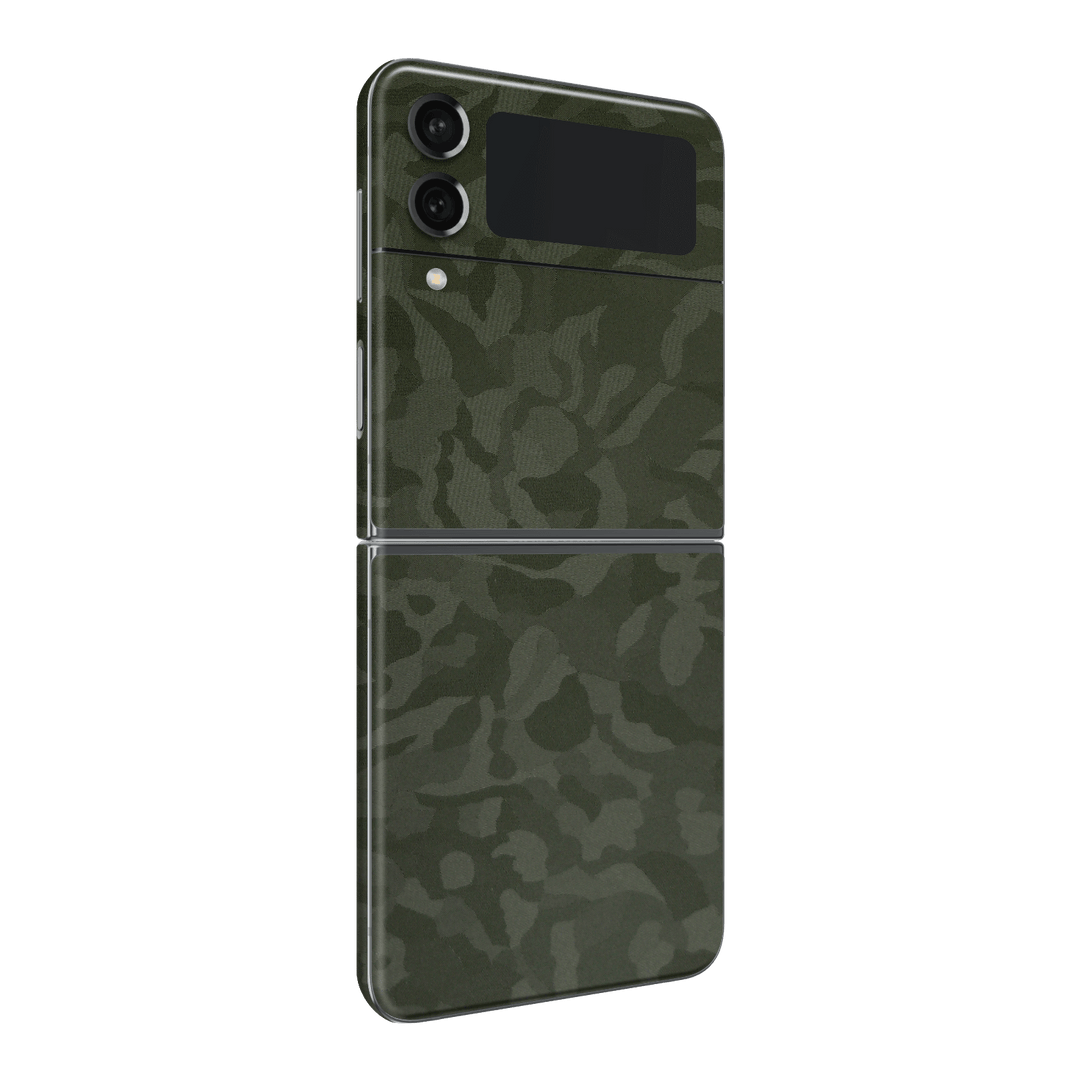 Samsung Galaxy Z Flip 4 (2022) Luxuria Green 3D Textured Camo Camouflage Skin Wrap Sticker Decal Cover Protector by EasySkinz | EasySkinz.com