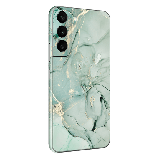 Samsung Galaxy S22 Print Printed Custom Signature AGATE GEODE Milky Mint Skin Wrap Sticker Decal Cover Protector by EasySkinz | EasySkinz.com