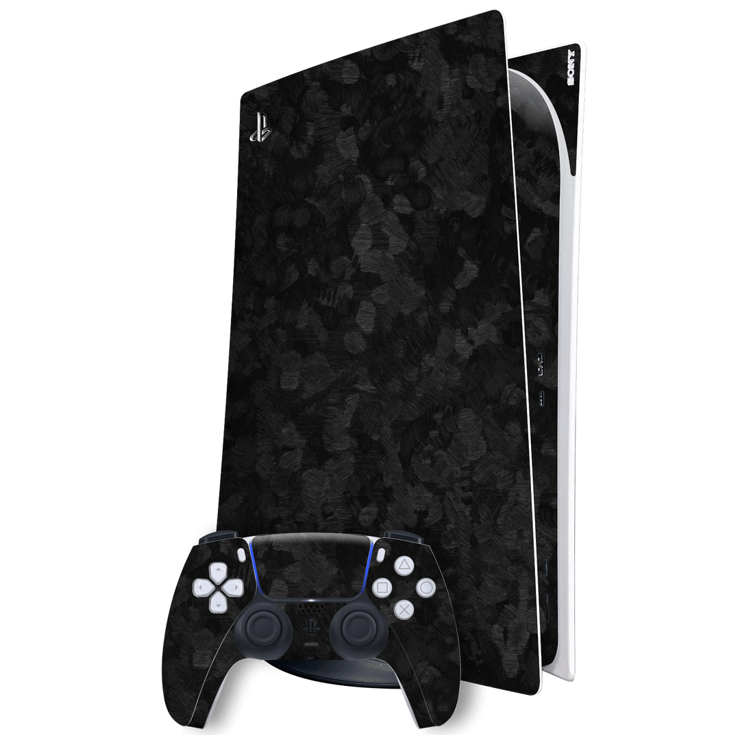 Playstation 5 (PS5) DIGITAL EDITION Luxuria 3D Textured FORGED CARBON Fibre Fiber Skin Wrap Sticker Decal Cover Protector by EasySkinz | EasySkinz.com