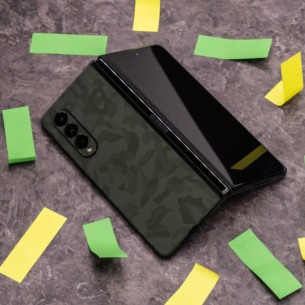 Samsung Galaxy Z Fold 3 Luxuria Green 3D Textured Camo Camouflage Skin Wrap Sticker Decal Cover Protector by EasySkinz
