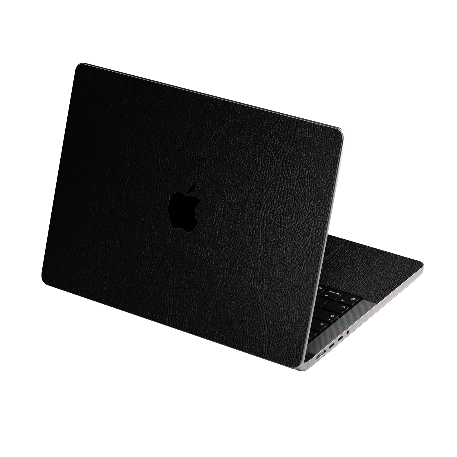 MacBook PRO 14” (2024, M4)  Luxuria Riders Black Leather Jacket 3D Textured Skin Wrap Decal Cover Protector by Qskinz | Qskinz.com