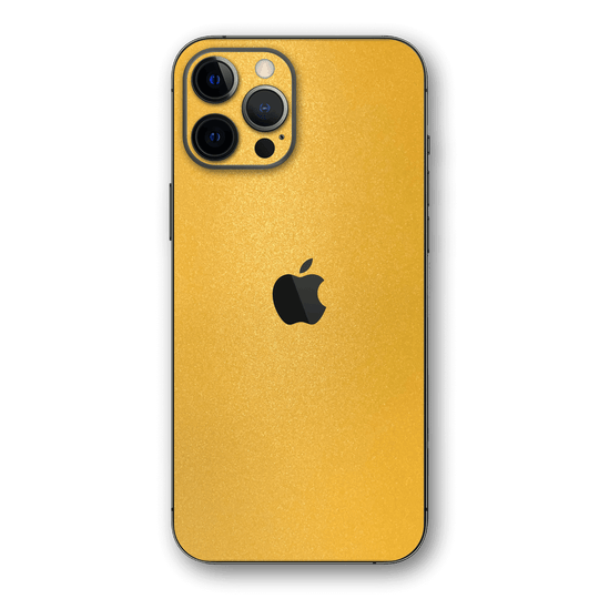 iPhone 12 Pro MAX YELLOW MATT Metallic Skin - Premium Protective Skin Wrap Sticker Decal Cover by QSKINZ | Qskinz.com