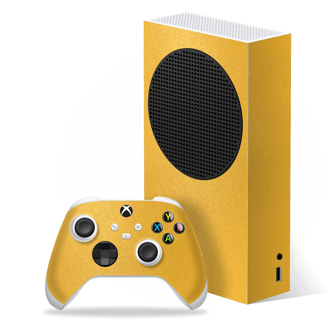 XBOX Series S Yellow Matt Matte Metallic Skin, Wrap, Decal, Protector, Cover by EasySkinz | EasySkinz.com