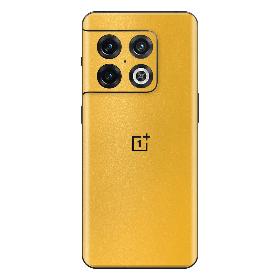 OnePlus 10 PRO Yellow Metallic Matt Matte Skin Wrap Sticker Decal Cover Protector by EasySkinz | EasySkinz.com